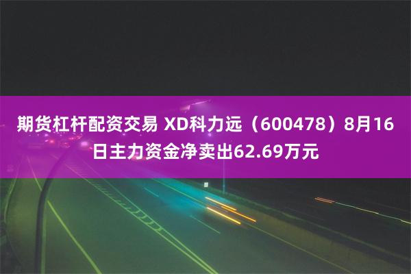 期货杠杆配资交易 XD科力远（600478）8月16日主力资金净卖出62.69万元