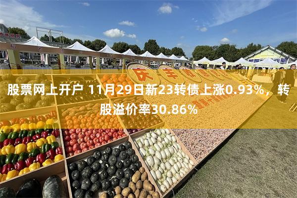 股票网上开户 11月29日新23转债上涨0.93%，转股溢价率30.86%